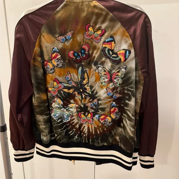 Valentino Tie-Dye Top in Orange and Gray